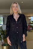 Laundry B Effie Embroidered Shirt Black